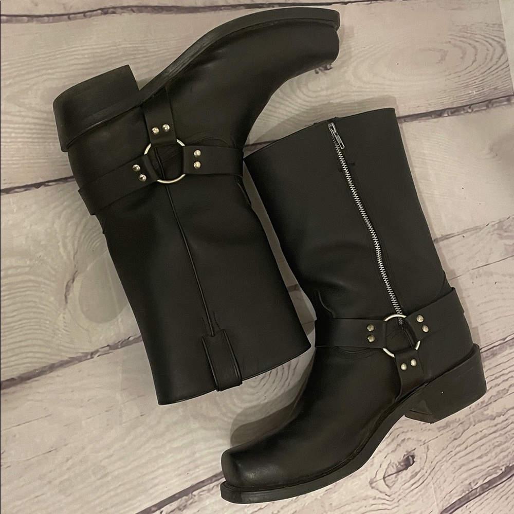 Boulet Black Leather Motorcycle Boots Men’s Size 11.5 - Picture 4 of 13